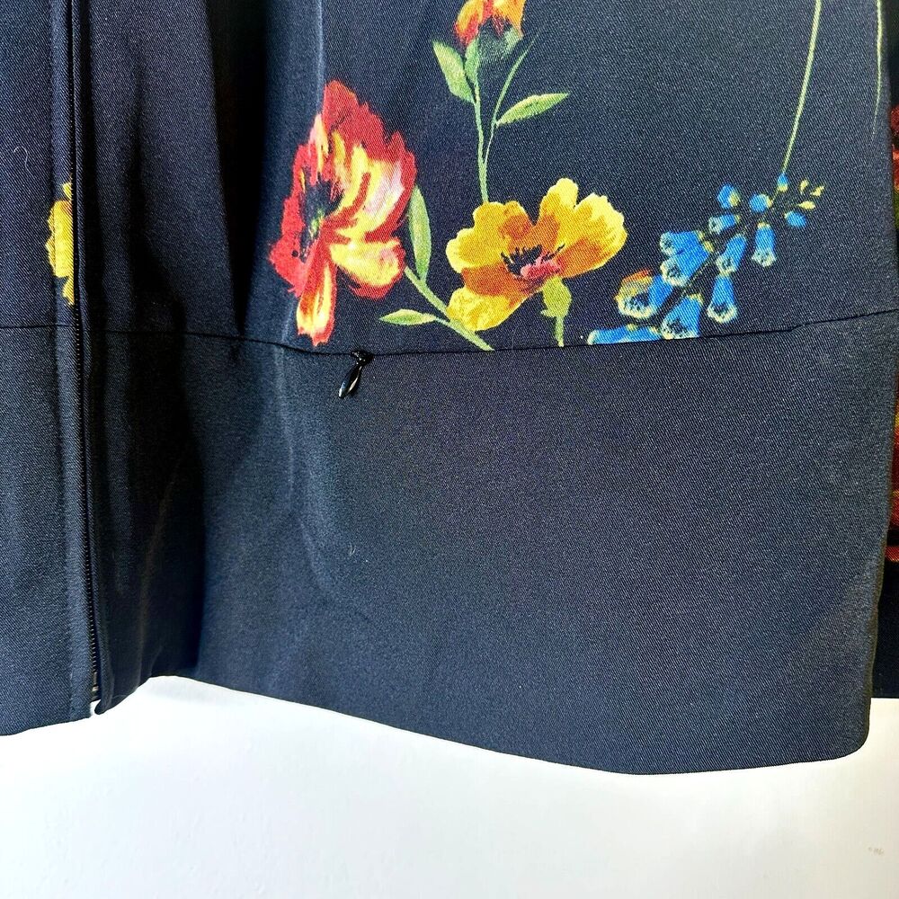 Susan Graver Jacket Women 24W Plus Black Floral Blazer Gold Lined Bloomcore NWOT - Picture 3 of 11